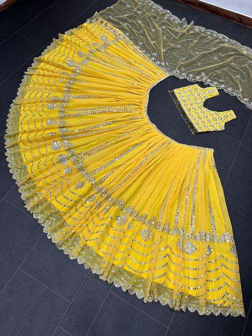 Stunning Yellow Lehenga Choli Collection