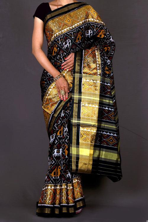 Black and Golden Patola Saree