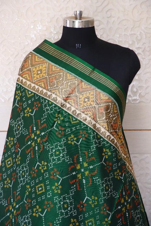 Traditional Navratna design in Green colour