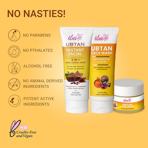 Iba Ubtan Essentials Skin Care Regime Combo for Glowing Skin