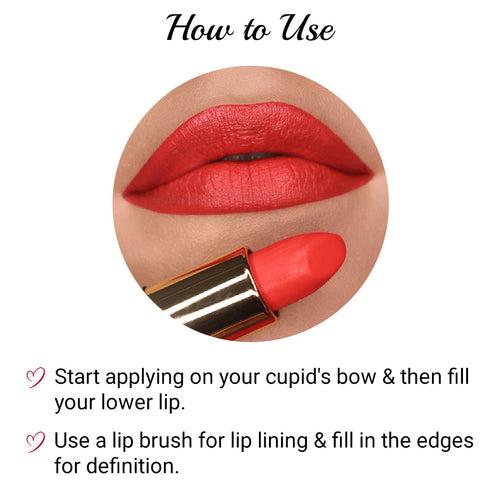 Iba Pure Lips Long Stay Matte Lipstick-M05-Orange Flash