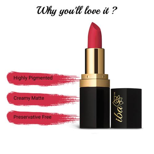 Iba Pure Lips Long Stay Matte Lipstick-M13 Pink Rose