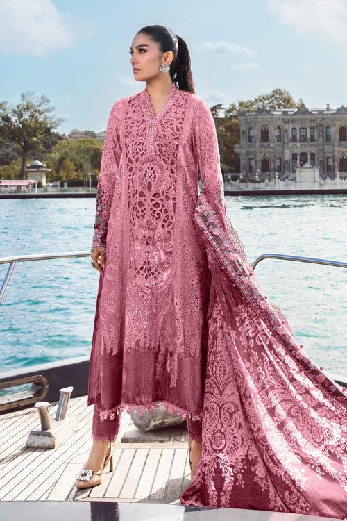 Baby Pink Heavy Rayon Pakistani Salwar Kameez With Beautiful Chiffon Digital Printed Dupatta