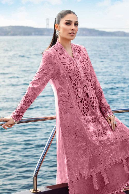 Baby Pink Heavy Rayon Pakistani Salwar Kameez With Beautiful Chiffon Digital Printed Dupatta