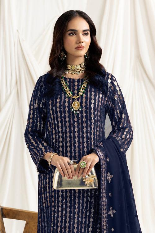 Blue Full Embroidered Georgette Pakistani Salwar Kameez With Beautiful Dupatta Work