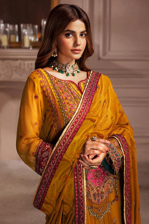 Haldi Outfit Georgette Embroidered Pakistani Salwar Kameez With Stylish Embroidery Dupatta