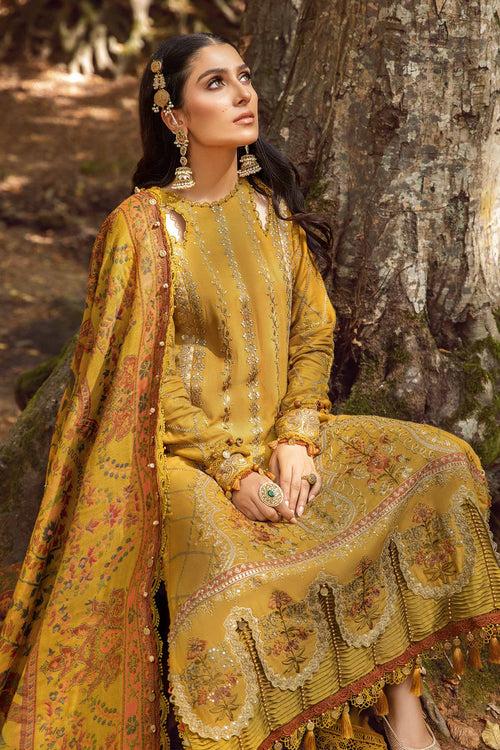 Hoortex Wedding Wear Yellow Color Pakistani Salwar Kameez With Chiffon Digital Printed Dupatta