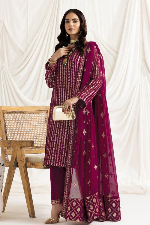 Magenta Full Embroidered Georgette Pakistani Salwar Kameez With Beautiful Dupatta Work