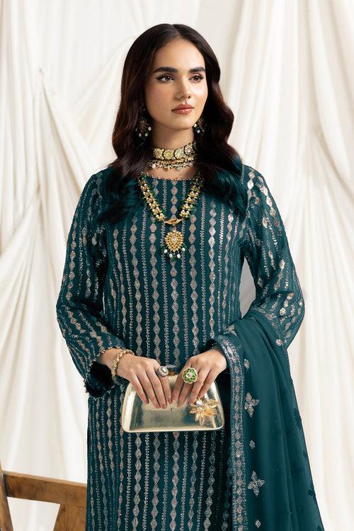 Rama Full Embroidered Georgette Pakistani Salwar Kameez With Beautiful Dupatta Work