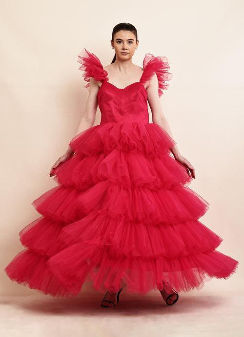Dreamy Pink Princess Tulle Dress