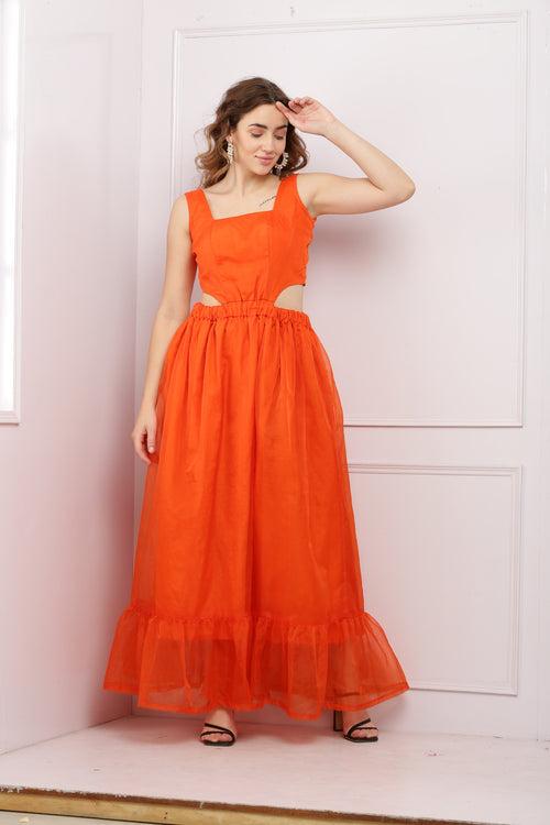 Tangerine Bloom Dress