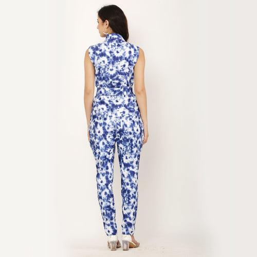 Tie & Dye Jumpsuit - Blue