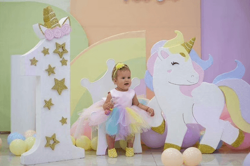 Unicorn Multicolored Puffy Tutu Baby Dress