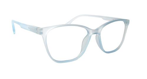 affaires BLU Trendy | Zero Power Blue Cut Computer Glasses | Anti Glare, Lightweight & Blocks Harmful Rays | UV Protection Specs | Men & Women | LK 890| LK-326 - Light Blue