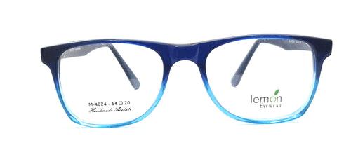 Rectangle Eyeglasses Spectacle M-4025 with Power ANTI-GLARE-Reflective Glasses Gradual blue VS-009