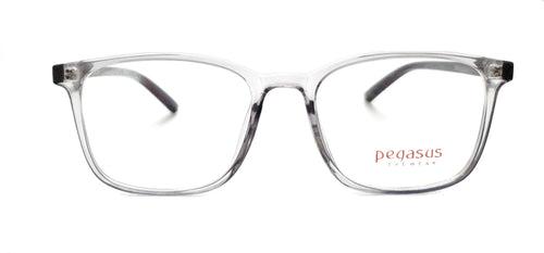 Pegasus Trendy Eyeglasses Spectacle 8256 with Power ANTI-GLARE-Reflective Glasses Grey Transparent PE-031