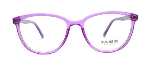 Pegasus Fashionable Eyeglasses Spectacle 1007 with Power ANTI-GLARE-Reflective Glasses Purple PE-055