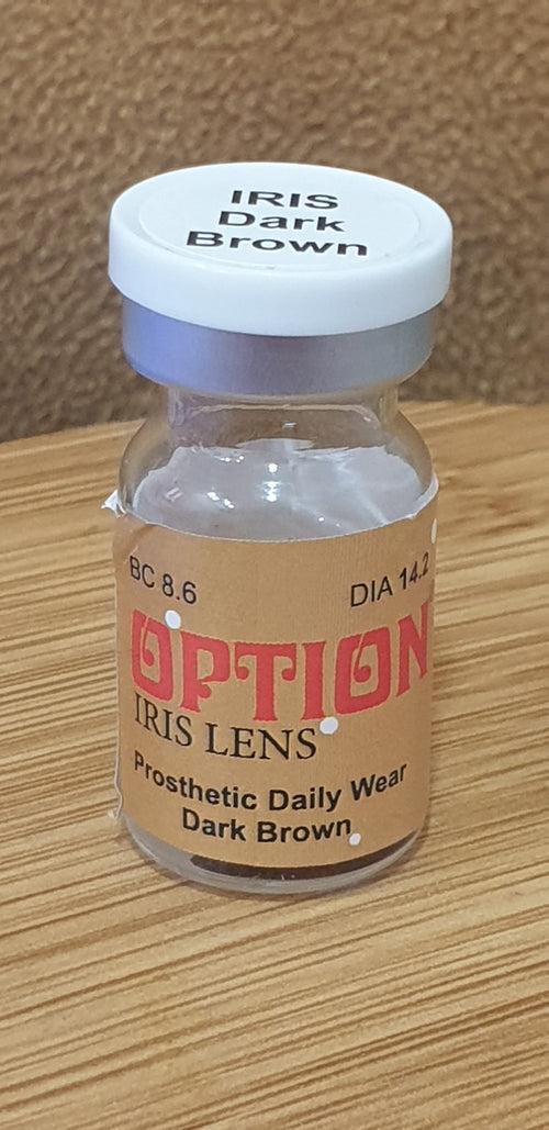 Prosthetic Contact lenses Dark Brown OPTION