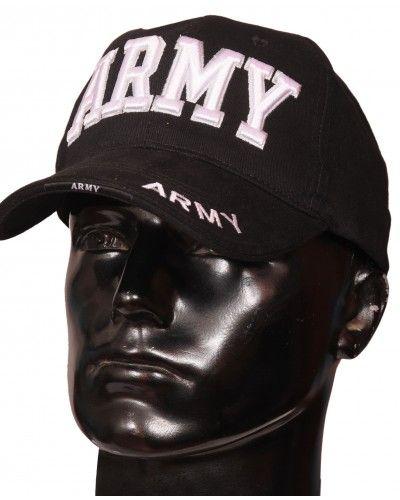 Deluxe Black Low Profile Cap - Army