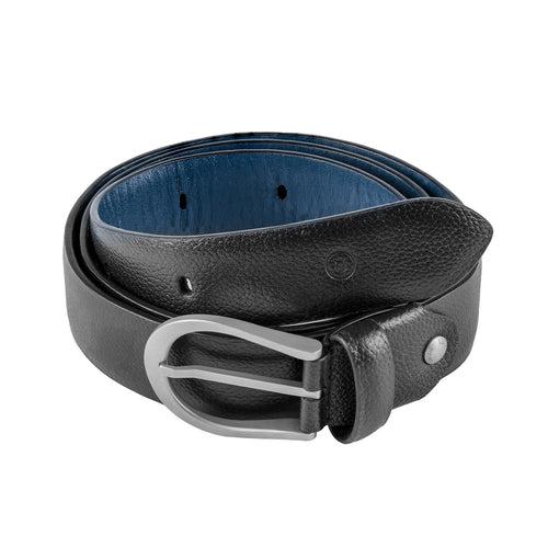 Sullivan Black Pebbled Leather Belt