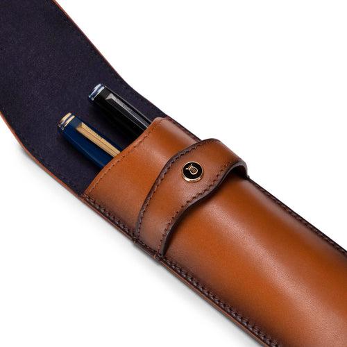 Classic Brown Two Pen Pouch