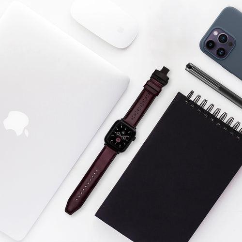 Bordeaux Deployment Clasp Watch Strap