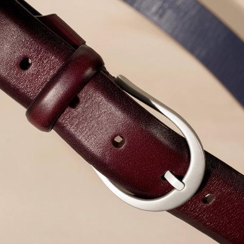 Sullivan Merlot Leather Belt