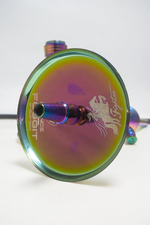 Fighter Hookah L5 - Rainbow Stem / Grey Base