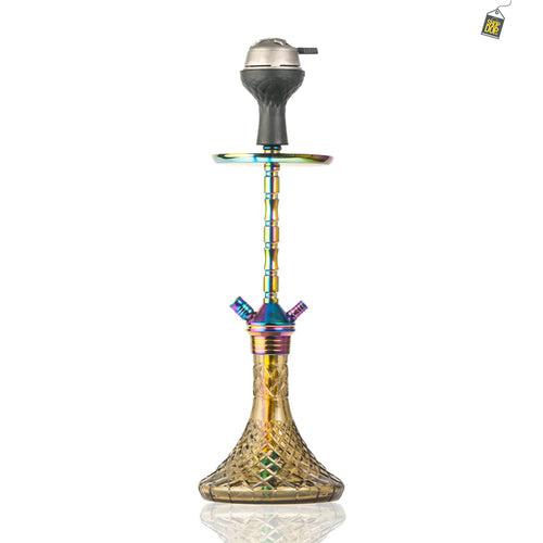 Fighter Hookah L5 - Rainbow Stem / Grey Base