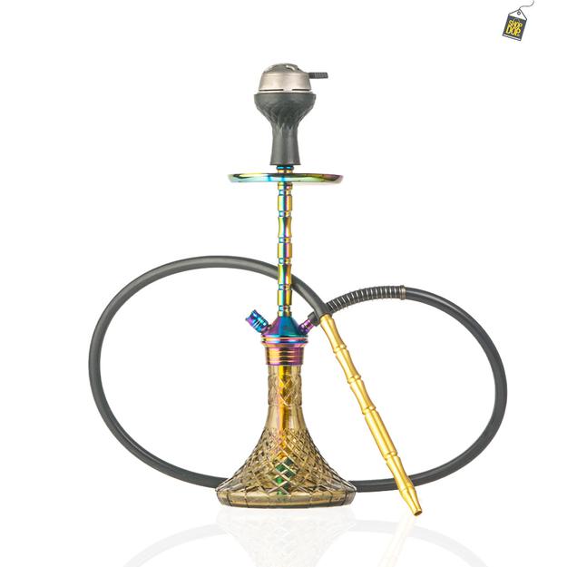 Fighter Hookah L5 - Rainbow Stem / Grey Base