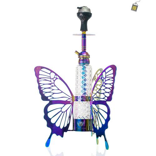 VG France Butterfly Hookah with 3 Bags (LED & Remote) - Rainbow