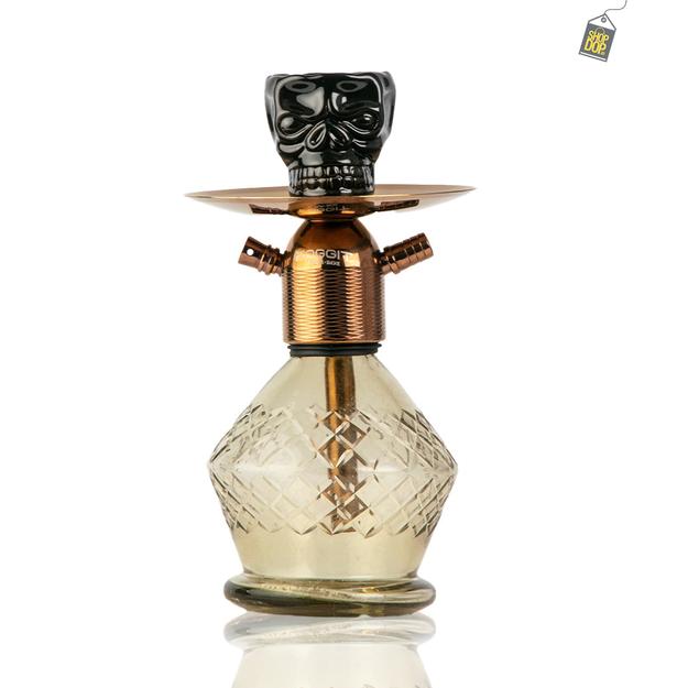 Noddy Hookah - Bronze Stem / Grey Gem Base