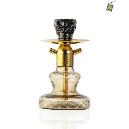 Noddy Hookah - Black Stem / Grey Carafe Base