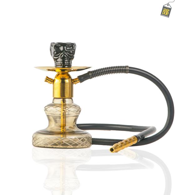 Noddy Hookah - Black Stem / Grey Carafe Base