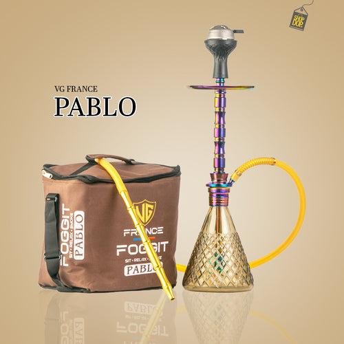 Pablo L5 Hookah with Bag - Grey Base / Rainbow Stem