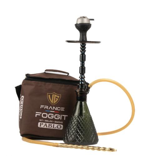 Pablo Hookah with Bag - Green Base / Black Stem