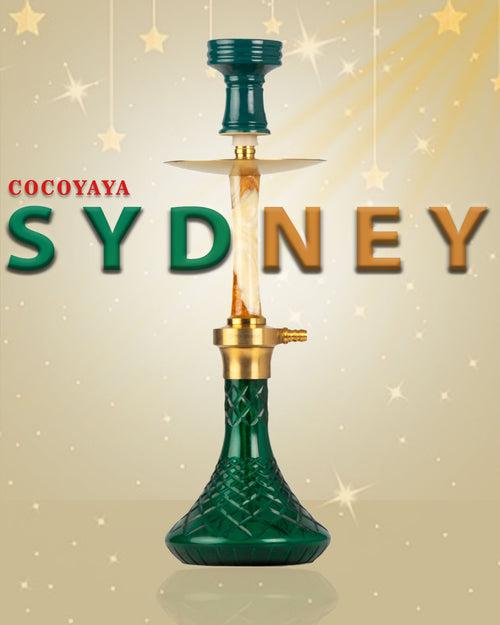 COCOYAYA Sydney Hookah - Golden Stem / Green Base