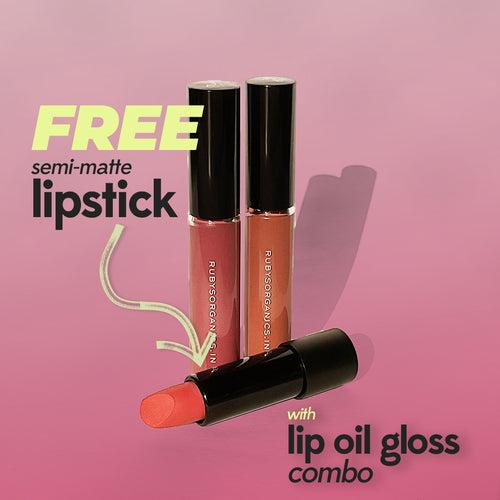 FREE Lipstick with Two Lip Oil Glosses (Special Offer)