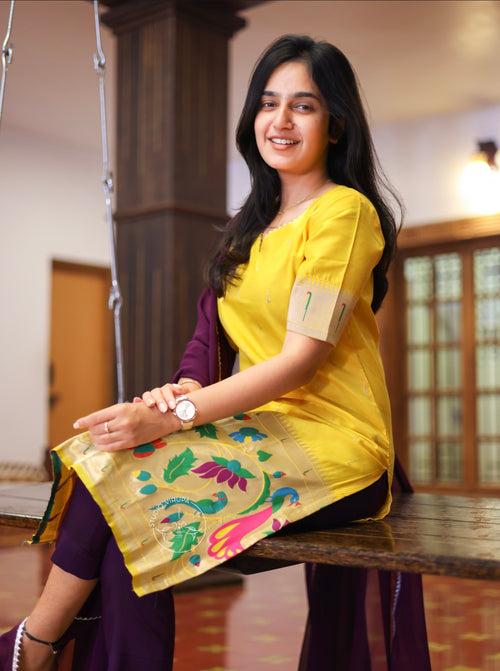 Paithani -Kurta + Pants + Dupatta