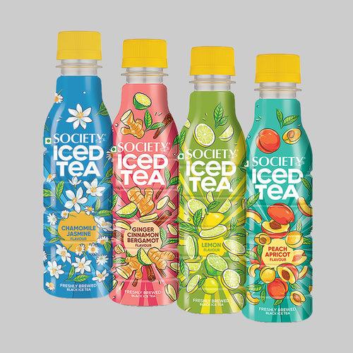 Society Ice Tea Bottle Assorted 250 ml - Pack of 4