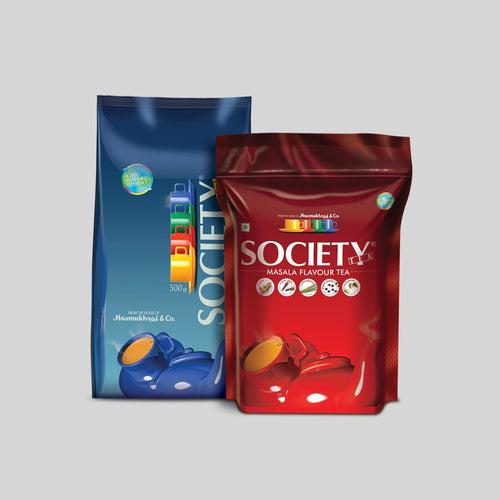 Society Leaf Tea & Society Masala Tea Pouch Combo