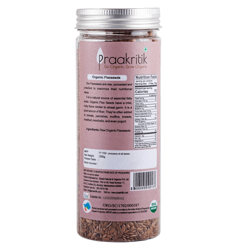 Flaxseeds Raw 200g - Organic