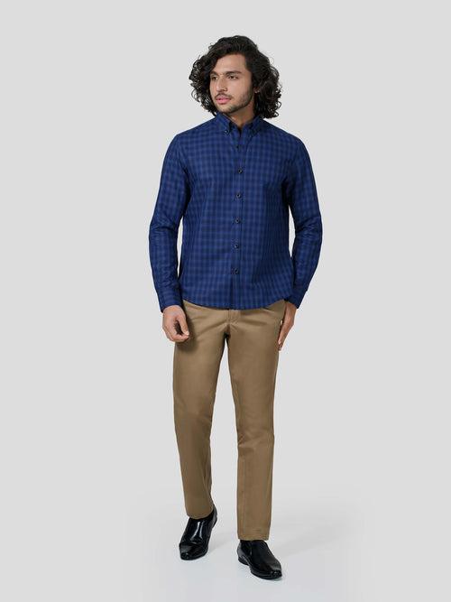 Constancy Full Sleeve Untuck Fit Check Shirt