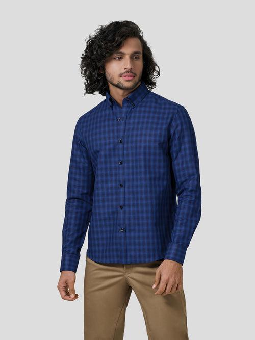 Constancy Full Sleeve Untuck Fit Check Shirt