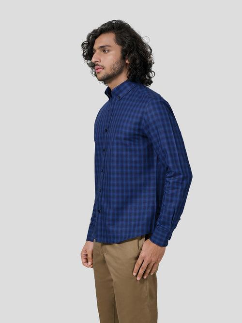 Constancy Full Sleeve Untuck Fit Check Shirt