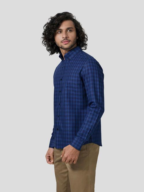 Constancy Full Sleeve Untuck Fit Check Shirt
