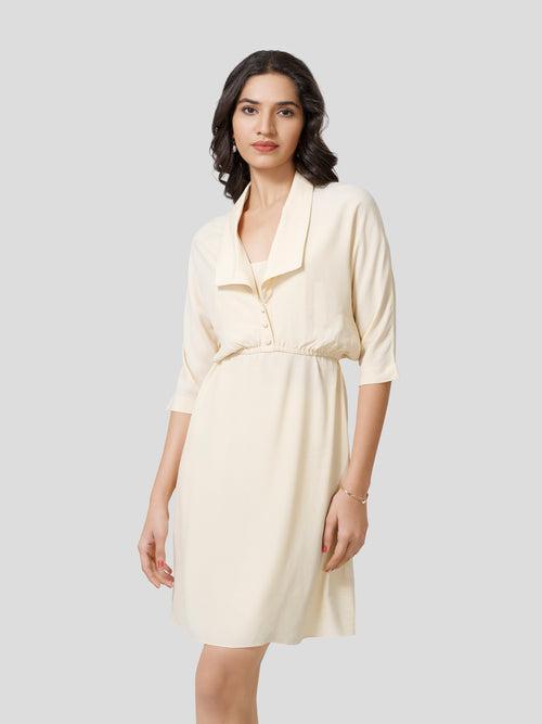 Stellar Shawl Collar Dress