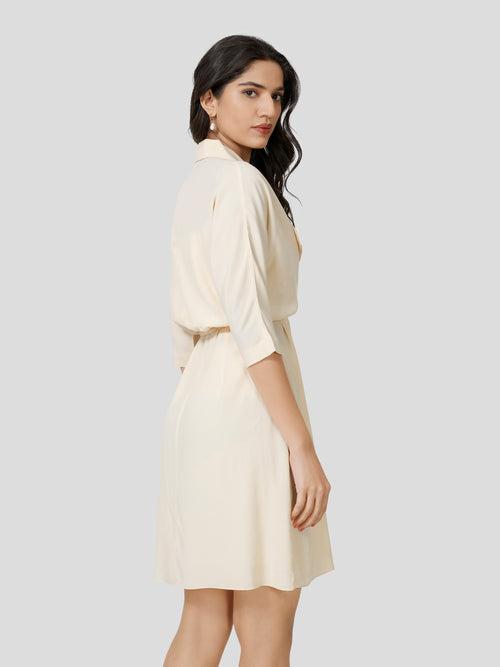 Stellar Shawl Collar Dress