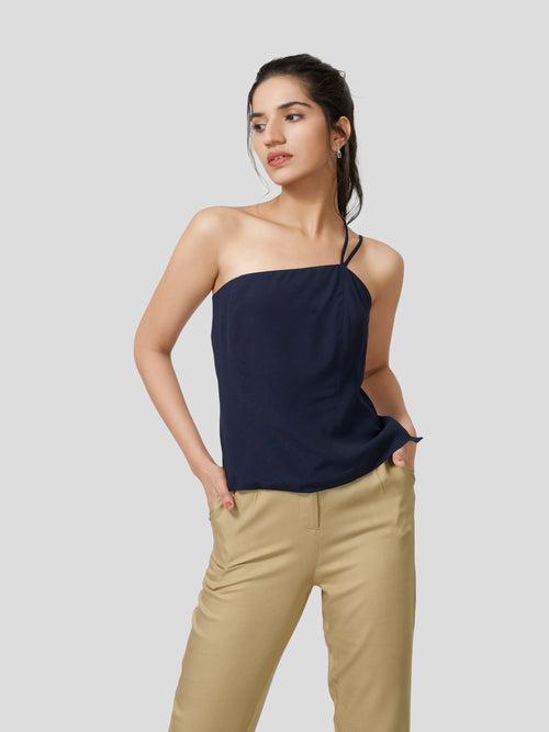 Flambeautious One Shoulder Strappy Top