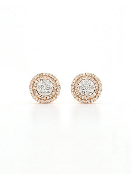 Real Diamond Illussion Cluster Stud Earring